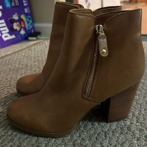 Brown Leather Ankle Boots